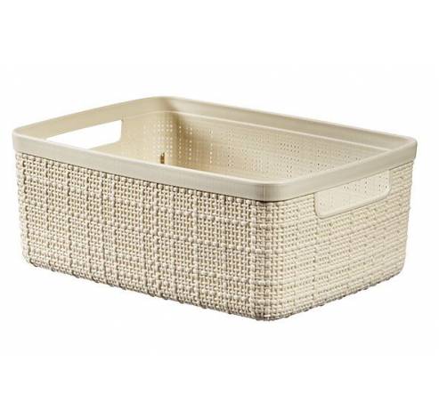 Jute Opbergbox Wit Small 5l 26,5x20 H10,5cm Rechthoek Offwhite  Curver