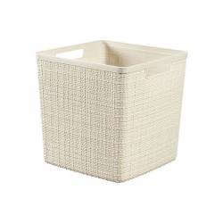 Curver Jute Opbergbox Wit Cube 17l Vierkant Offwhite 