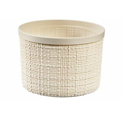Jute Opbergbox Wit Rond 2l D17,1xh12.6  Rond Offwhite +deksel  Curver