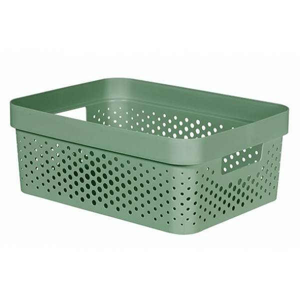 Curver Infinity Recycled Box 11l Dots Groen 35.6x26.6xh13.6cm