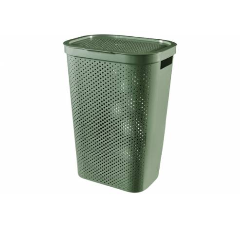 Infinity Recycled Wasbox Dots 60l Groen 44x35xh60cm  Curver