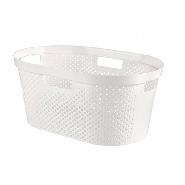 Infinity Recycled Wasmand Dots 40l Wit 58.5x38xh26.5cm 