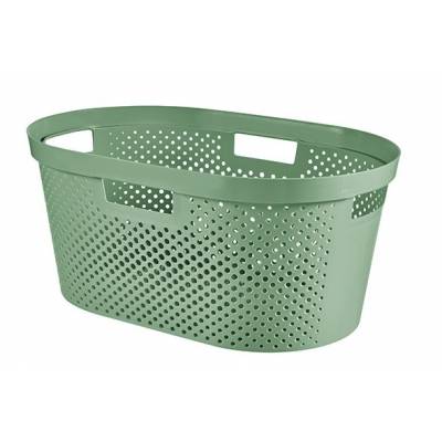 Infinity Recycled Wasmand Dots 40l Groen 58.5x38xh26.5cm  Curver