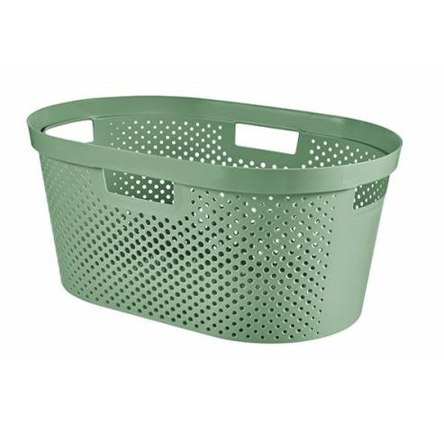 Infinity Recycled Wasmand Dots 40l Groen 58.5x38xh26.5cm  Curver