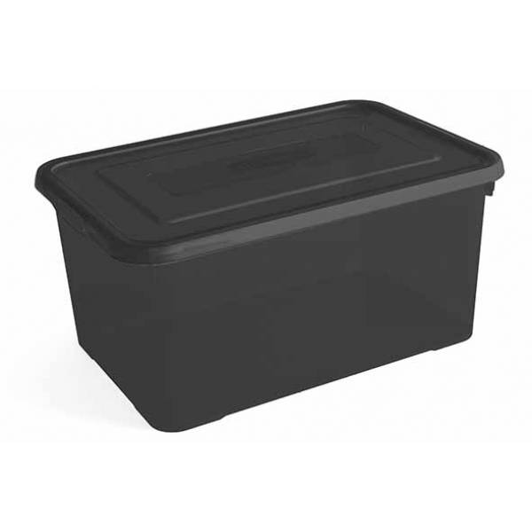 Handy Box 50l 60x40xh28cm Smokey Grijs Transparant 