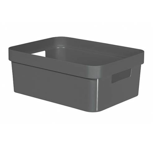 Infinity Recycled Box 11l Donkergrijs 35.6x26.6xh13.6cm  Curver