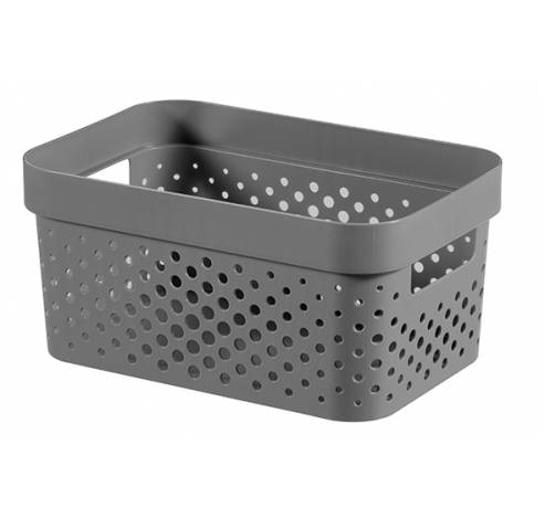 Infinity Recycled Box 4.5l Dots D.grijs 26x17,5xh12,3cm  Curver