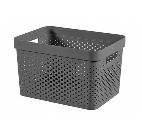 Infinity Recycled Box 17l Donkergrijs 35.5x26.2xh21.9cm  Curver