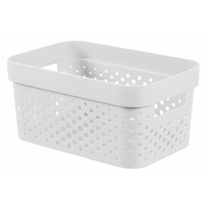 Infinity Recycled Box 4,5l Dots Wit 26x17.5xh12,3cm  Curver
