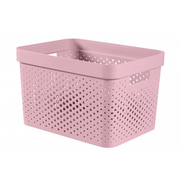 Infinity Recycled Box 17l Dots Roze 35.5x26.2xh21.9cm 