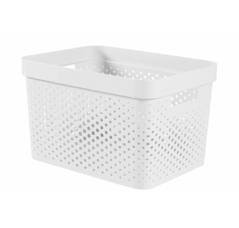 Infinity Recycled Box 17l Dots Wit 35.5x26.2xh21.9cm  Curver