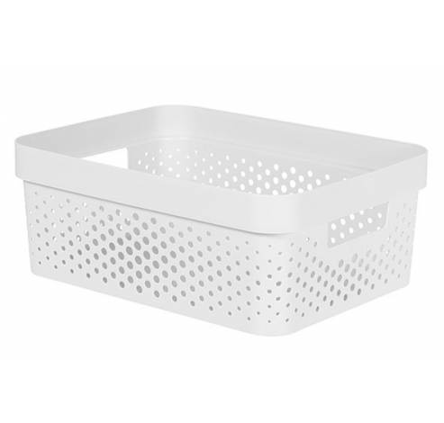 Infinity Recycled Box 11l Dots Wit 35.6x26.6xh13.6cm  Curver