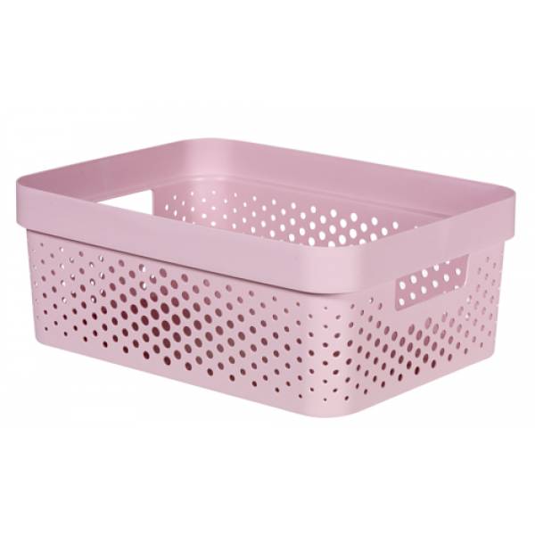 Curver Infinity Recycled Box 11l Dots Roze 35.6x26.6xh13.6cm