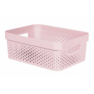 Infinity Recycled Box 11l Dots Roze 35.6x26.6xh13.6cm 