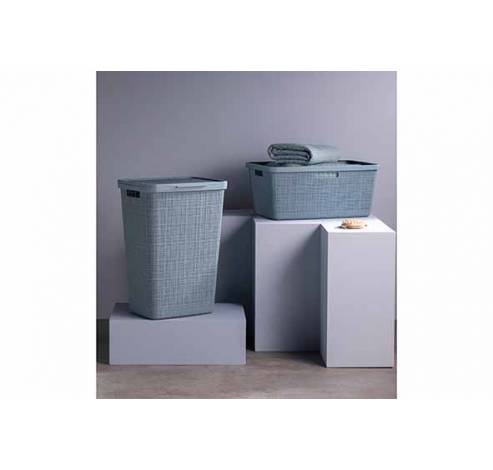 Jute Wasbox Smokey Grey 58l 43x34xh60cm  Curver