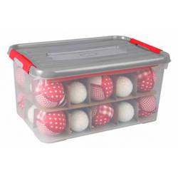 Handy Plus Kerstbox 20l 39,5x28,5xh26cm Grijs Deksel + Tussenkarton 