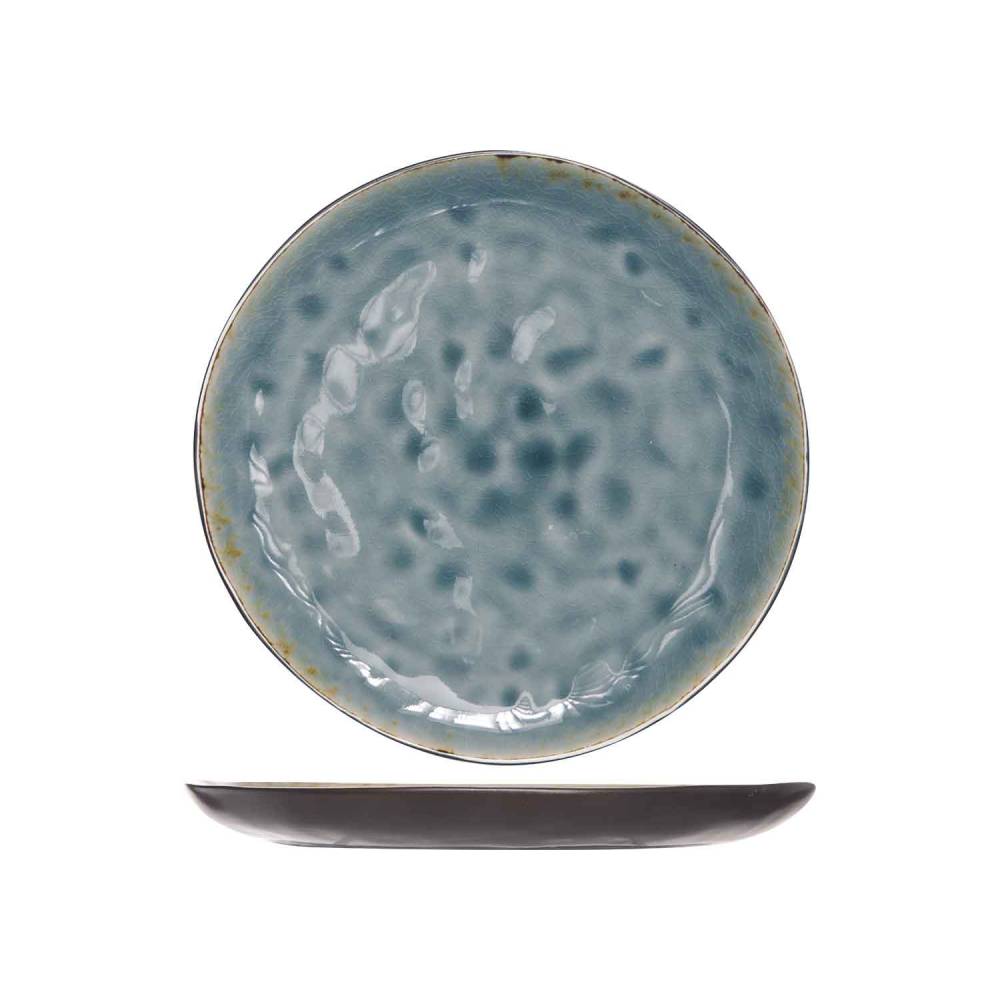 Cosy & Trendy Platte borden Laguna Blue-grey Plat Bord 27cm Rond