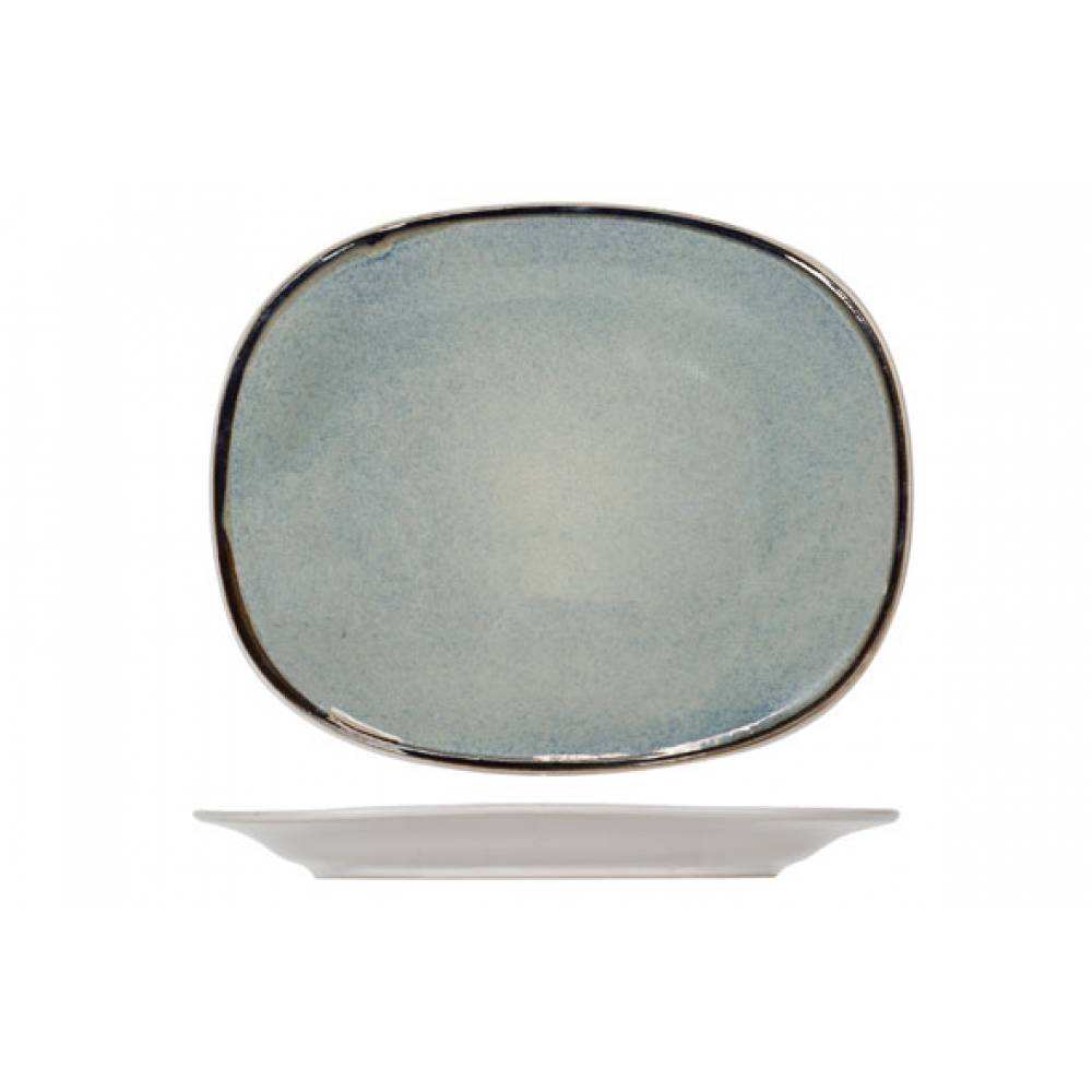 Cosy & Trendy Platte borden Fez Blue Plat Bord Ovaal 24x31cm
