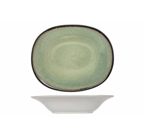 Fez Green Assiette Creuse Oval 17.5x21.5   Cosy & Trendy