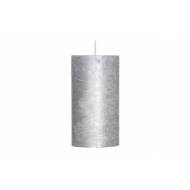 Rustic Cylinderkaars Metallic Zilver 13 D7xh13cm 