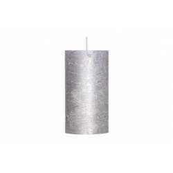 Cosy & Trendy Rustic Cylinderkaars Metallic Zilver 13 D7xh13cm 