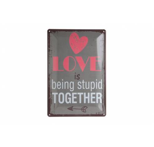 OPHANGBORD METAAL LOVE IS BEING STUPID  Cosy & Trendy