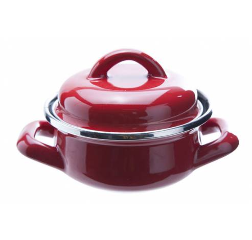 Serveerpot Rood Email D10cm 30cl   Cosy & Trendy