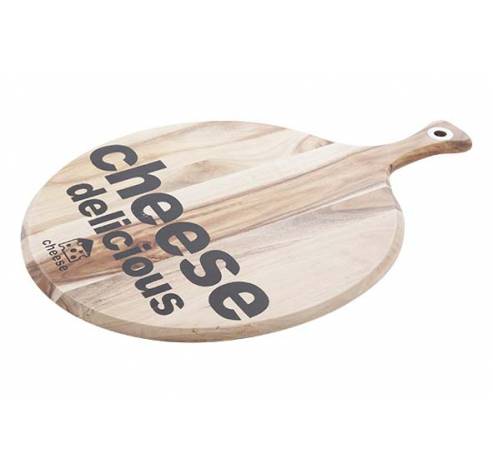 Nero Planche Fromage 'cheese Delicious' Acacia D30cm Avec Poignee  Cosy & Trendy