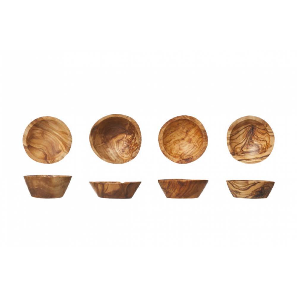 Cosy & Trendy Bowls Kommetjes D5.5-7.5cm Set4 Olijfhout