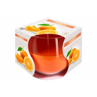 Ct Geurkaars Glas Orange-oranje D8xh7cm  Cosy & Trendy