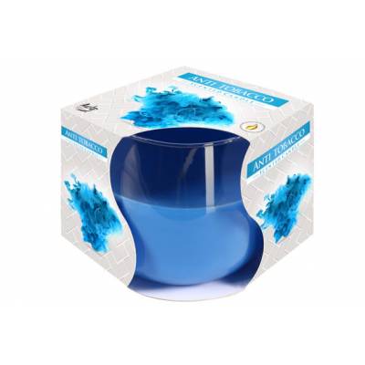 Ct Bougie Parfum Verre Anti Tobacco Bleu D8xh7cm  Cosy & Trendy