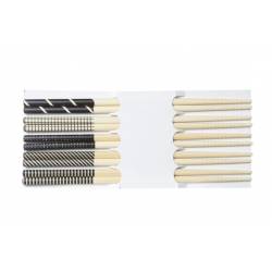 Cosy & Trendy Chopsticks Zwart 22.5cm Set 5 Paar 