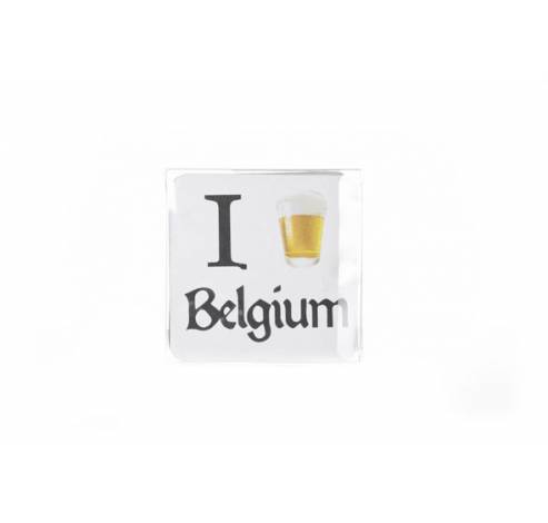 Glasonderzetter Belgium  S4 Wit 10x10x0.3cm  Cosy & Trendy