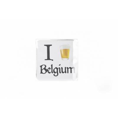 Sous-verre Belgium S4 Carre Blanc 10x10x0.3cm  Cosy & Trendy