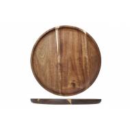 Assiette En Bois Rond D30x2cm Oil Coating 