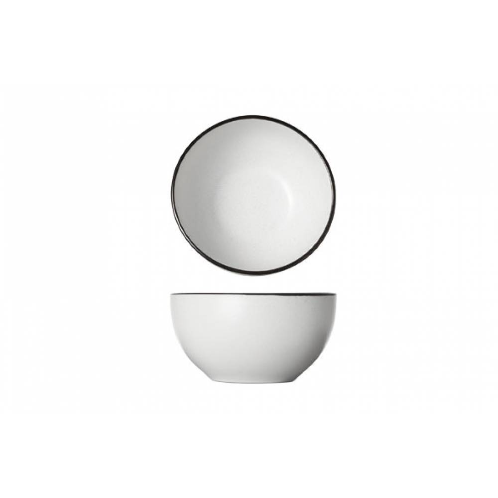 Cosy & Trendy Bowls Speckle White Kommetje D14xh7.2cm Zwarte Boord