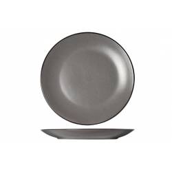 Cosy & Trendy Speckle Grey Assiette Plate D27cm Bord Noir 