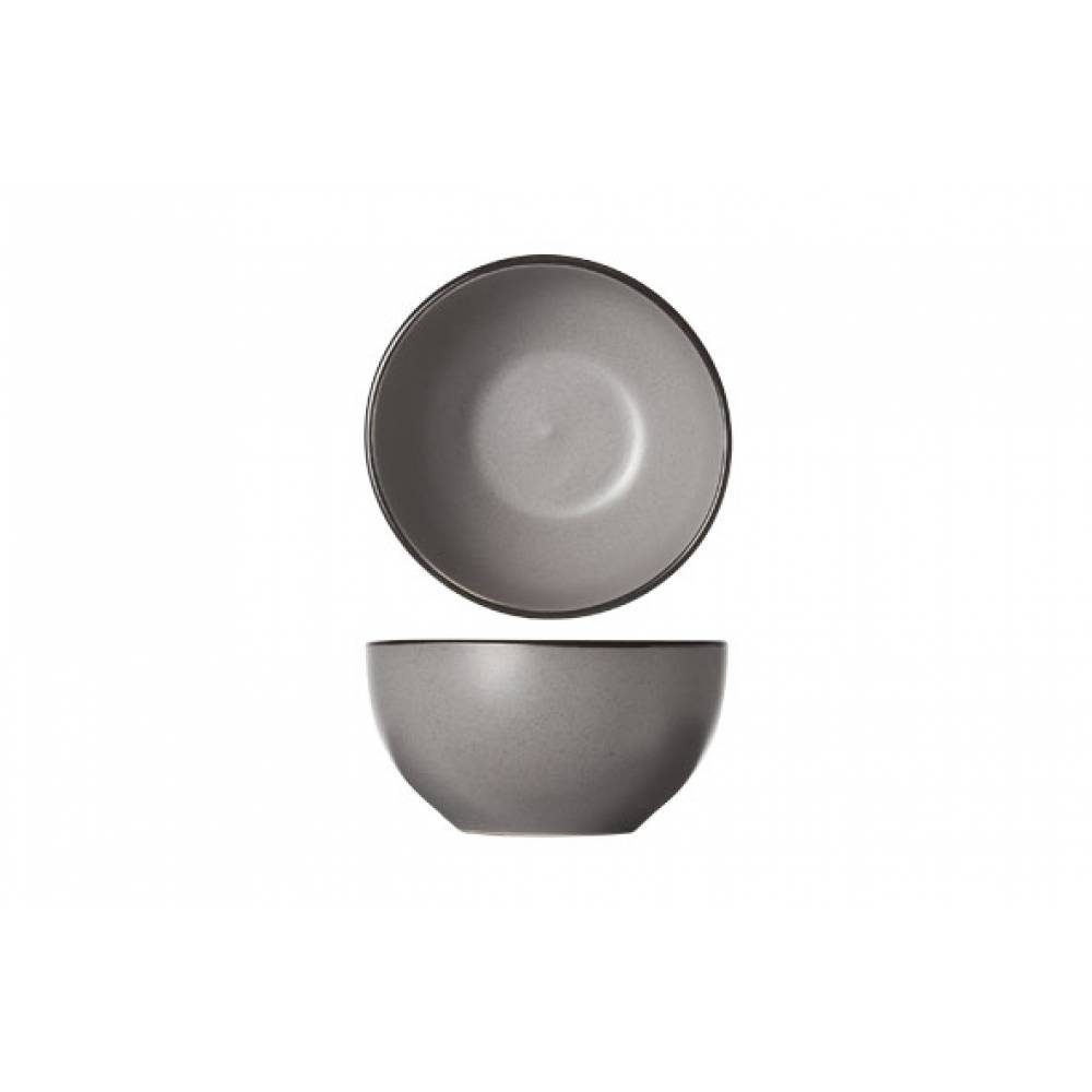 Cosy & Trendy Bowls Speckle Grey Kommetje D14xh7.2cm Zwarte Boord