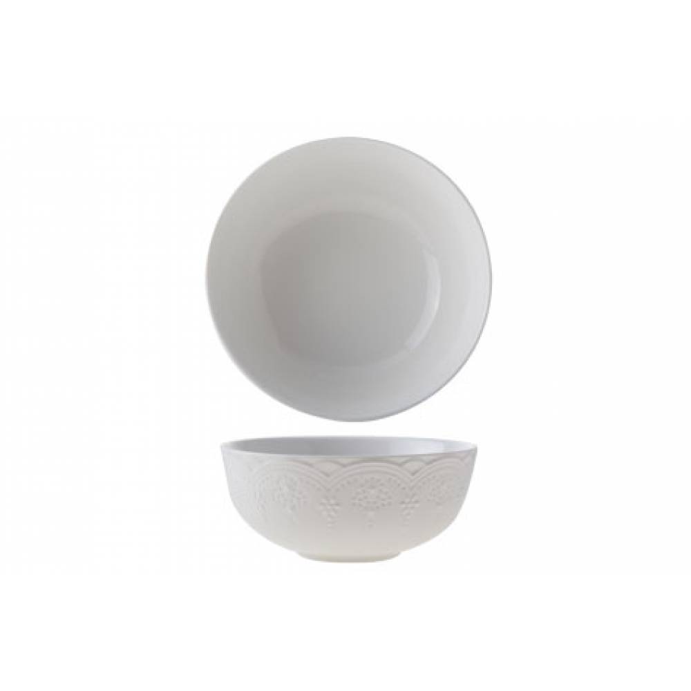 Cosy & Trendy Bowls Belvedere White Kommetje D15.3xh6.5cm New Bone China