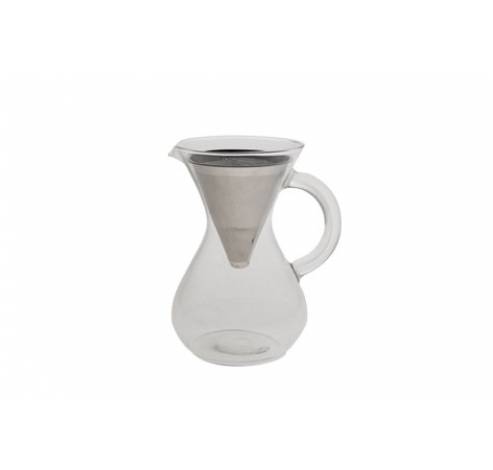 KOFFIEKAN GLAS -  FILTER RVS -  300 CL  Cosy & Trendy