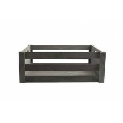 Kist-krat Hout Large 37.5x26.5x14cm Grey  