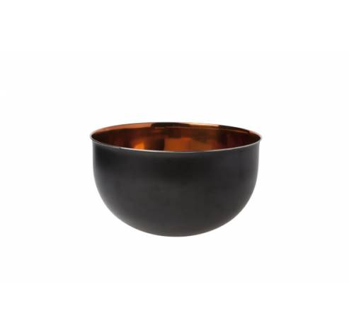 Bowl 17xh10cm Zwart Out - Koper In   Cosy & Trendy