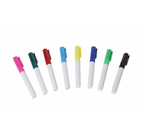 Porselein Stift Set 8 L.groen - D.groen  L.blauw-d.blauw-geel-rood-zwart-roze  Cosy & Trendy