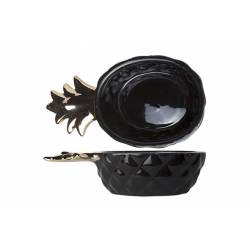 Cosy & Trendy Pineapple Black Deco Schaal 14.5x8xh3.8 Cm 