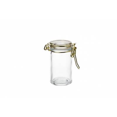 Bocal En Verre A.metal Dore D4.5xh8.3cm   Cosy & Trendy