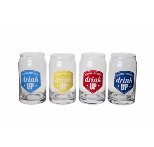 DRINK GLAS  SET4 D6,8XH13,5CM  Cosy & Trendy
