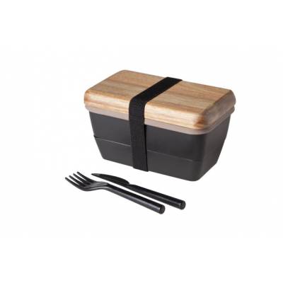 Lunchbox 18x9.5x7cm Met Bestek 1comparti Ment  Cosy & Trendy