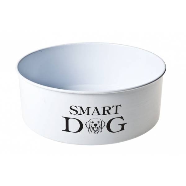 Eet-drinkbak Hond Wit-printing D22xh7.cm ''smart Dog'' 