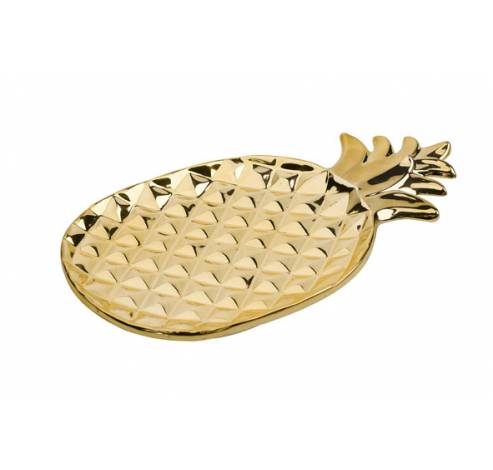 Pineapple Gold Deco-schaal 35x20.5cm   Cosy & Trendy