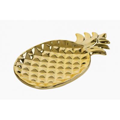 Pineapple Gold Deco-schaal 22.5x12.5cm   Cosy & Trendy
